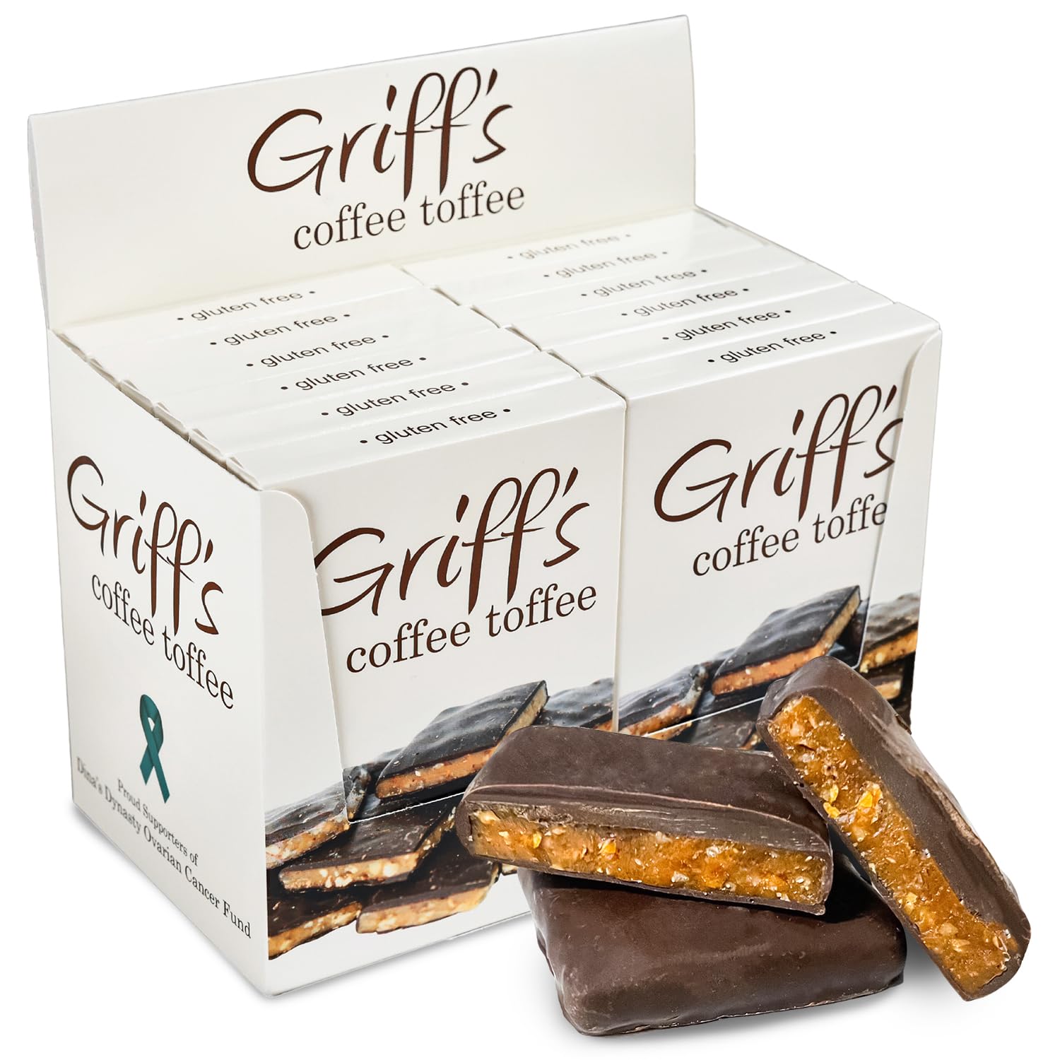 Griff's Dark Chocolate Coffee Toffee Squares - Gluten Free Treats