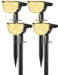 Solar Lights Outdoor Waterproof IP65 76 LED 3 Modes - Warm White (4