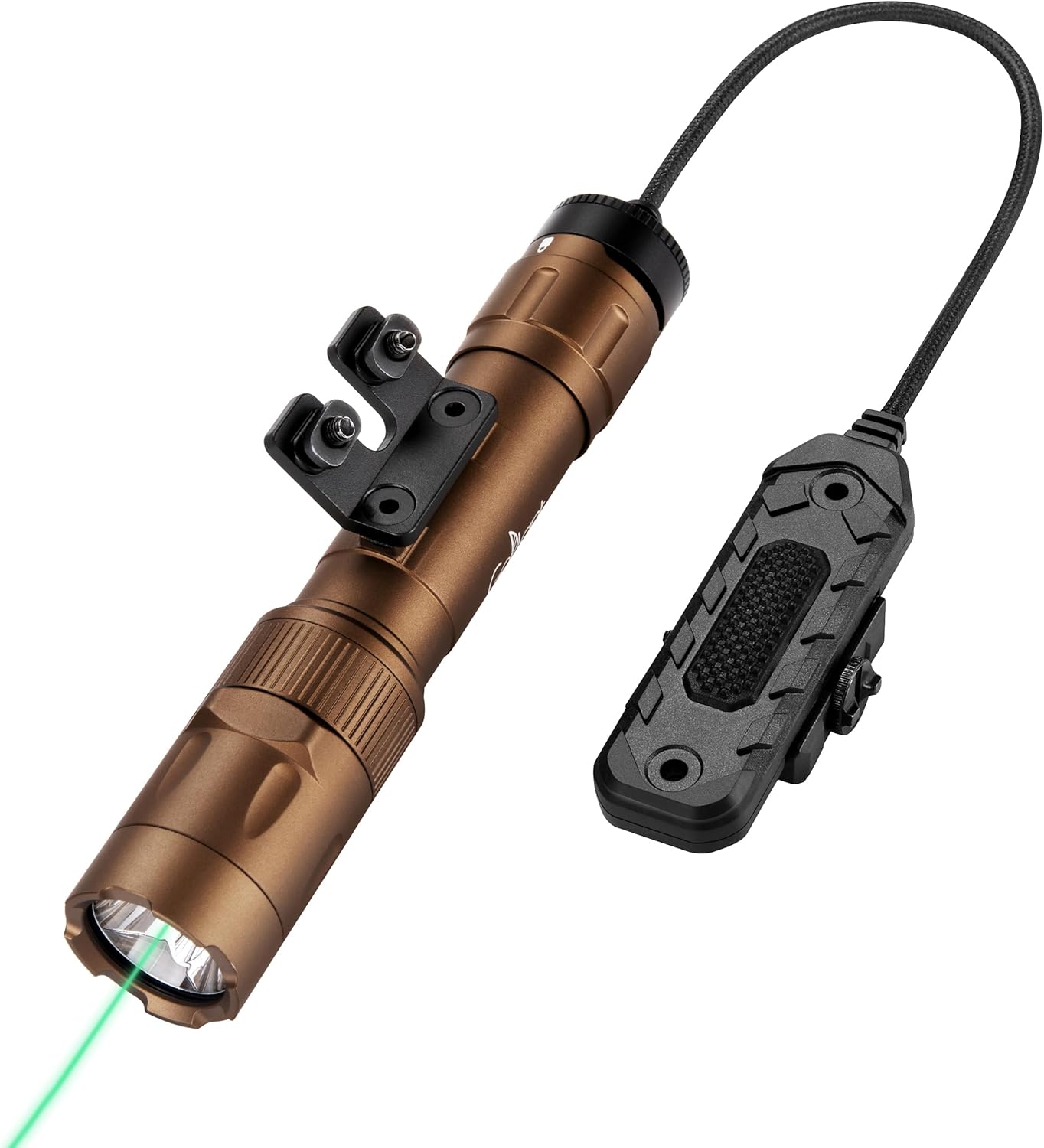 3000 Lumen Tactical Flashlight for Rifles with Laser Light