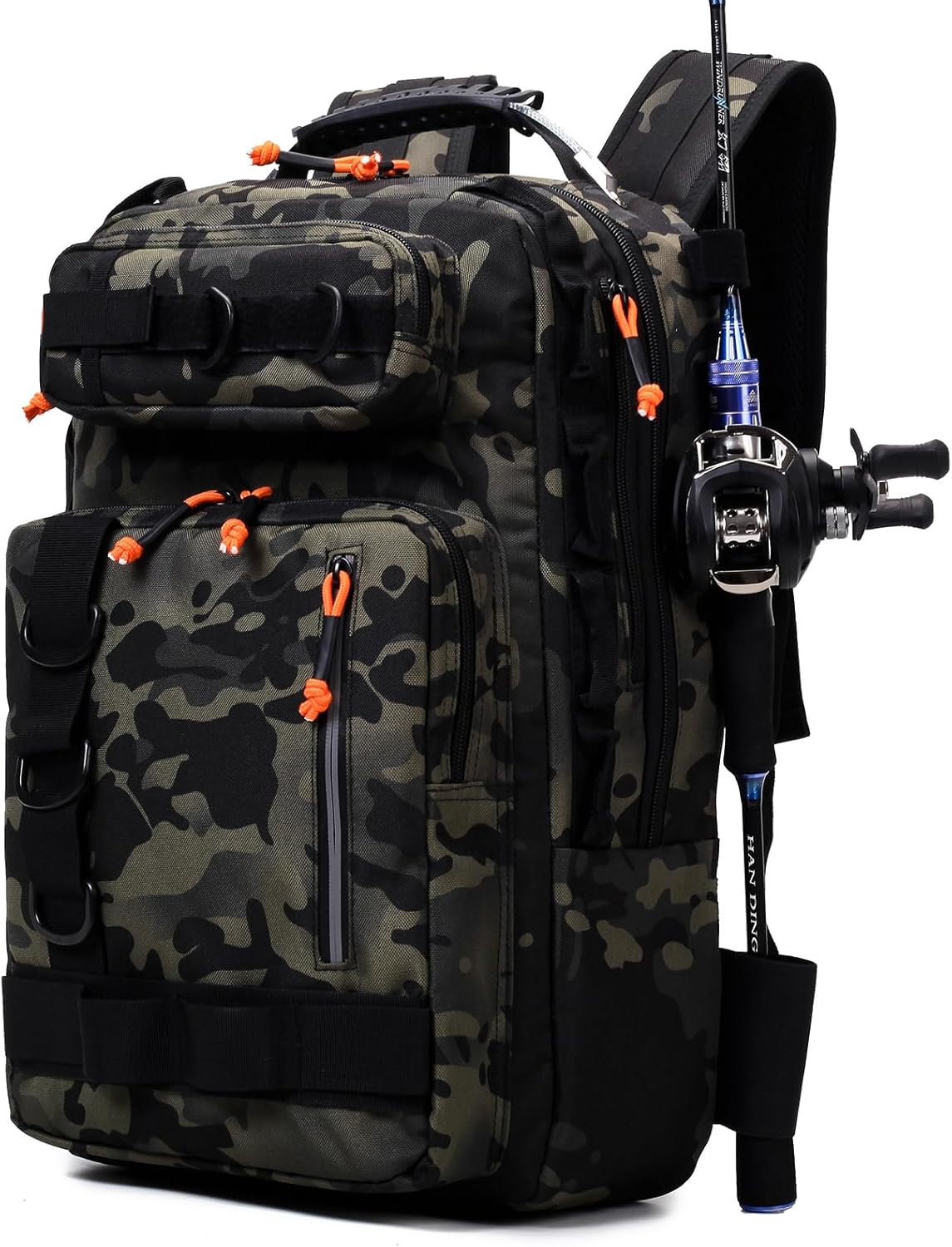 Fishing Backpack: Rod Holder, Easy Access, Spacious Storage