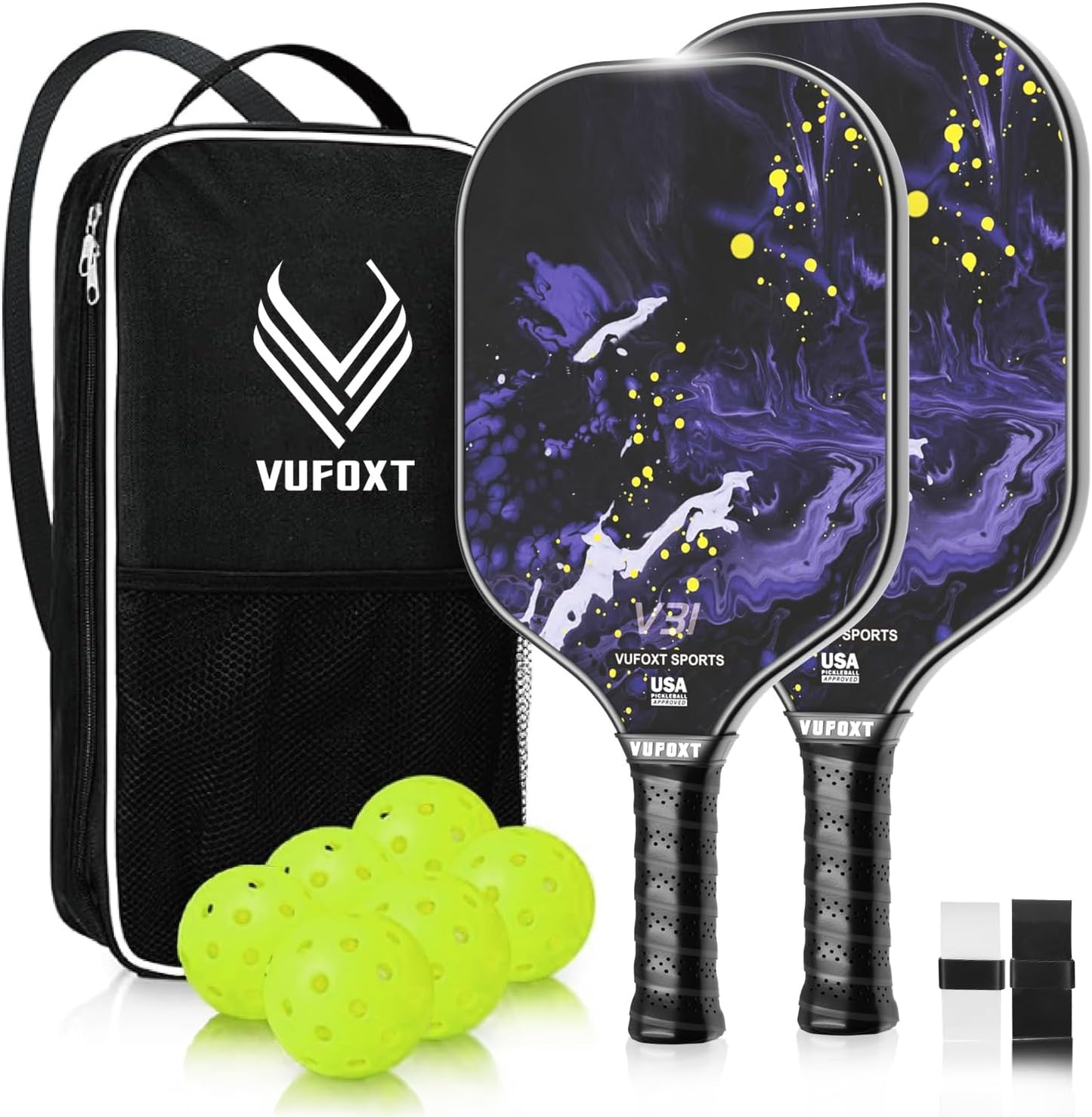 Pickleball Paddles Set of 2/4 - USAPA Approved Carbon Fiber