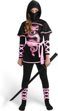 Black and Red Ultimate Ninja Dragon Costume Set for Kids - Complete