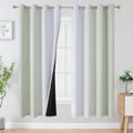 Ombre Blackout Curtains 52x72 2 Panels Set - Room Darkening Sage