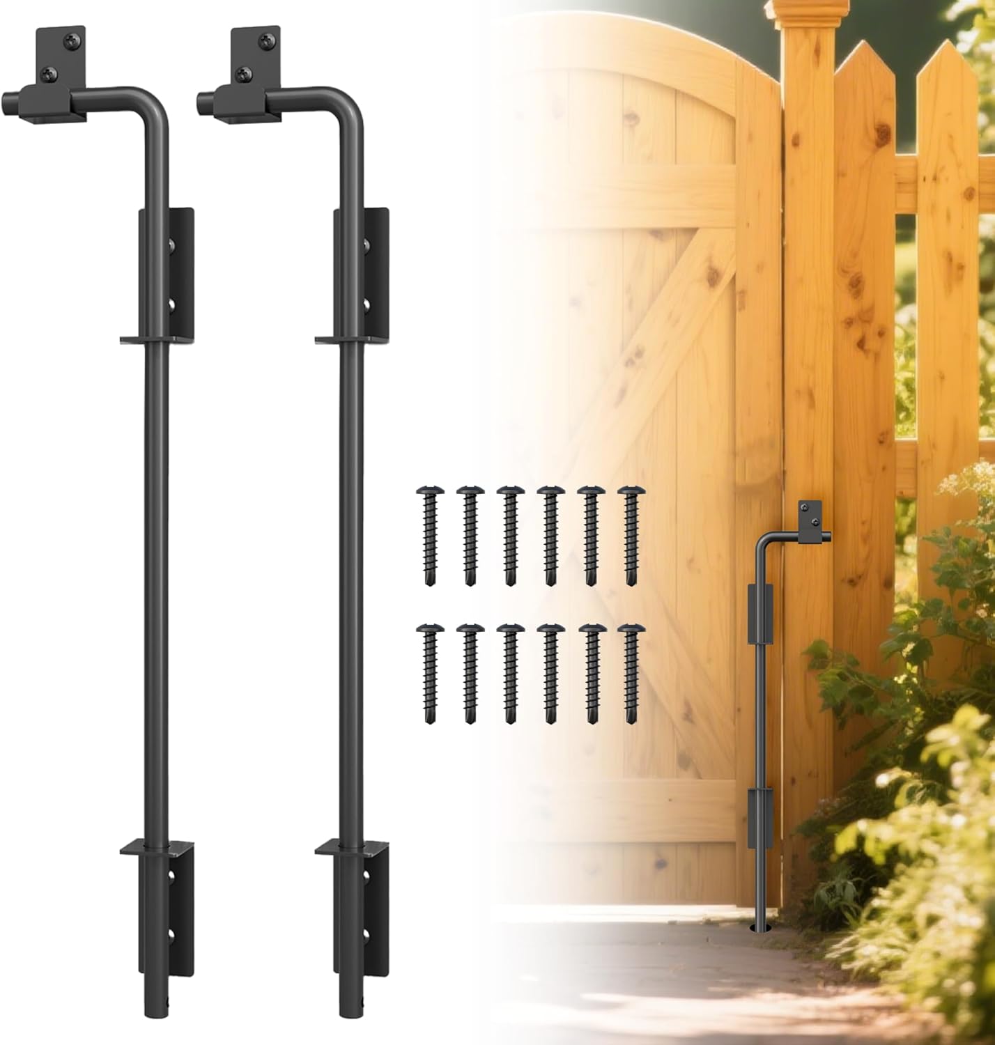 36 Heavy Duty Cane Bolts for Gates with Upgraded Square Hardware