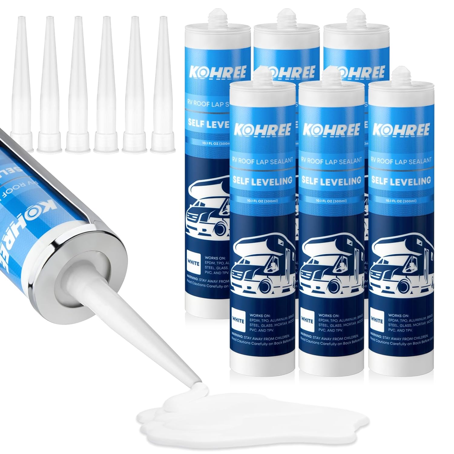 Kohree RV Roof Sealant 6 Pack for Effective RV Maintenance