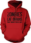 Unisex Zombies Eat Brains Hoodie - Cozy Halloween Sweatshirt