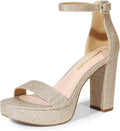 Women's Platform Chunky High Heeled Sandals - Y2K Ankle Strap