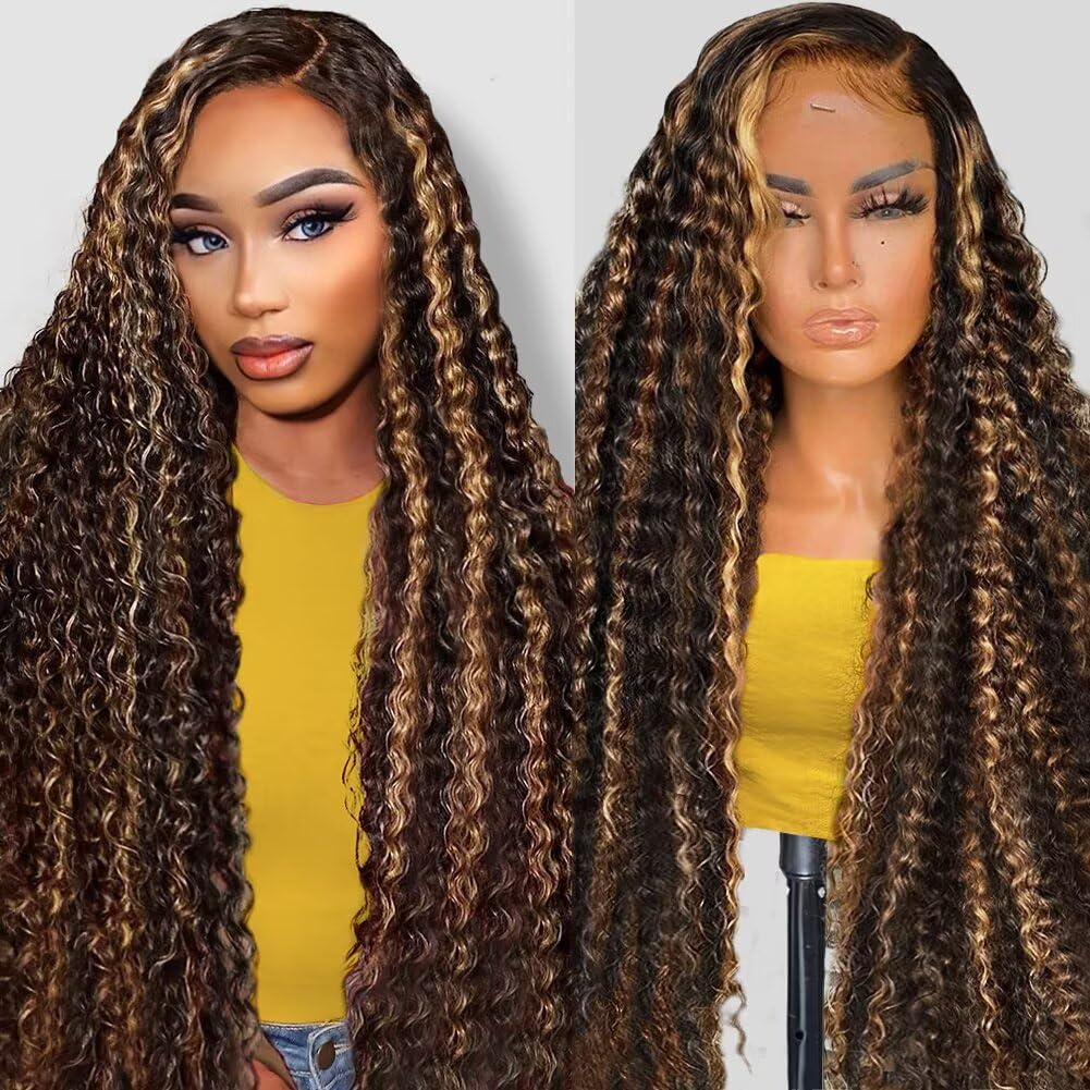 Highlight Deep Wave Lace Front Wigs for Glamorous Looks