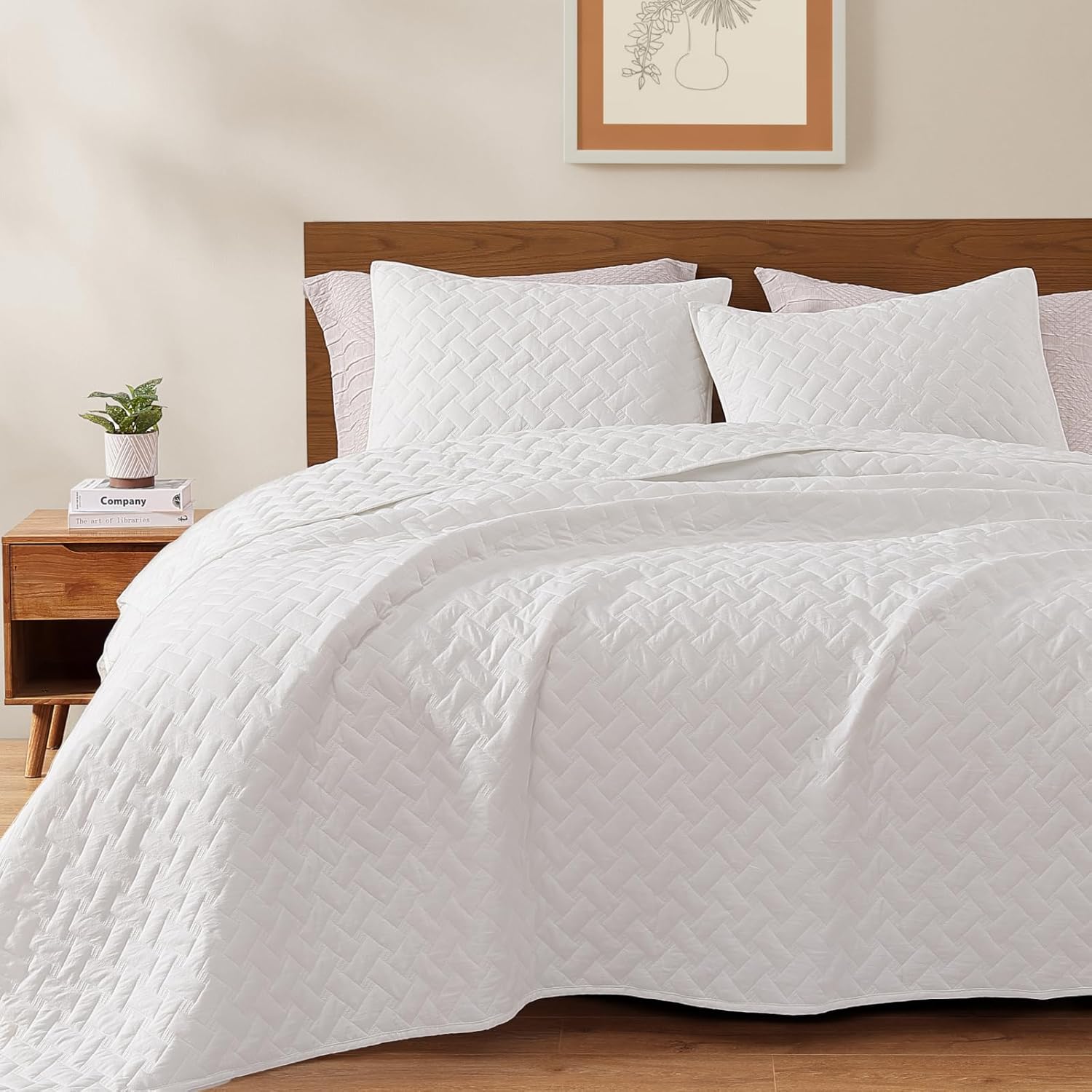 WRENSONGE Queen Quilt Set - Soft Summer Coverlet for All Seasons
