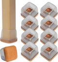 8 Clear Silicone Chair Leg Protectors - Anti-Scratch & Noise-Free Solution
