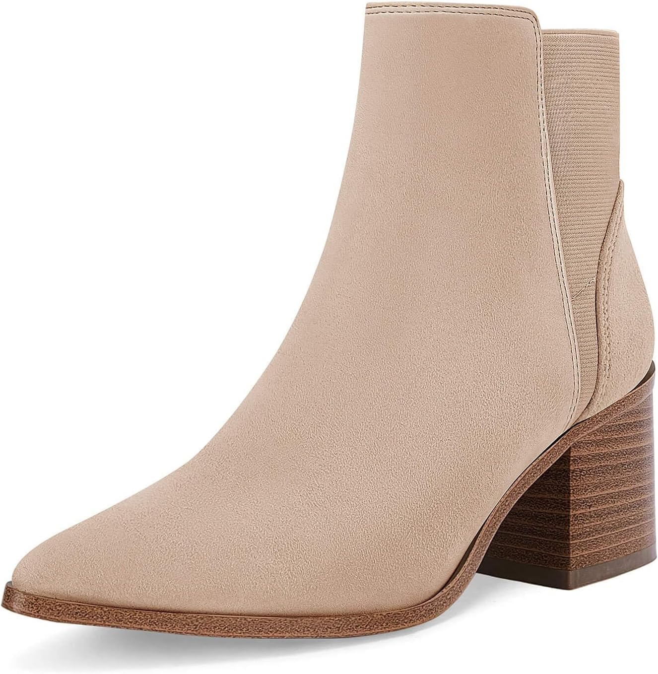 Coutgo Womens Pointed Toe Ankle Boots for Stylish Comfort