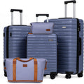 5 Piece ABS Hard Case Luggage Set with Backpack - Spinner Wheels