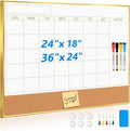 Large Dry Erase Calendar Whiteboard for Wall 36in x 24in - Magnetic