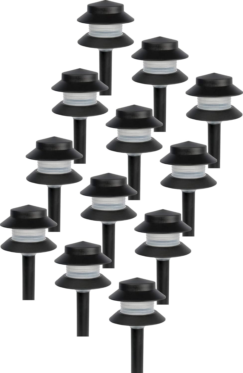 Modern 2-Tier Low Voltage Path Light for Outdoor Spaces