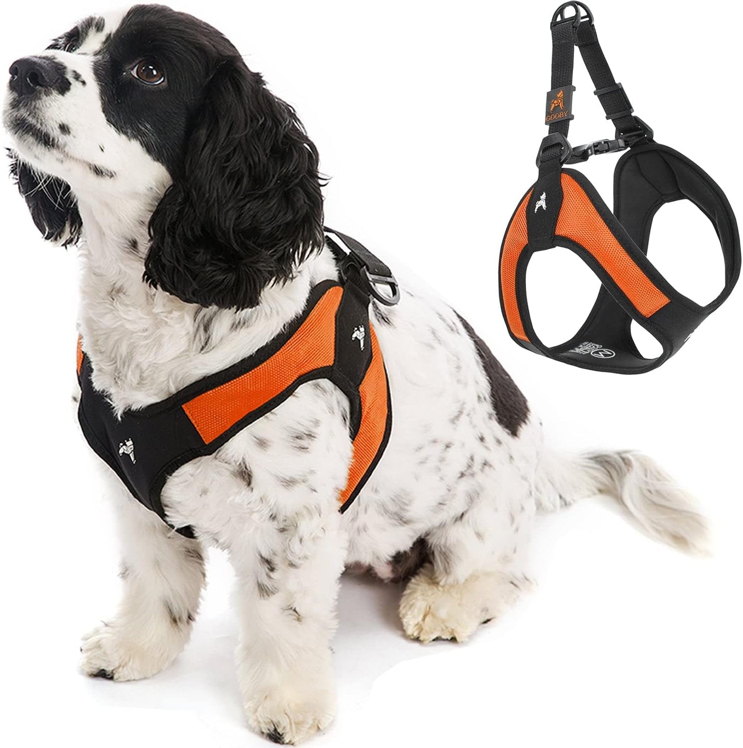Gooby Escape Free Easy Fit Harness for Small Dogs - Orange