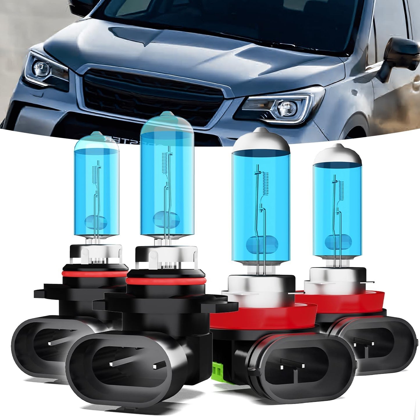 Halogen Headlights for Subaru Forester 2014-2018, Pack of 4