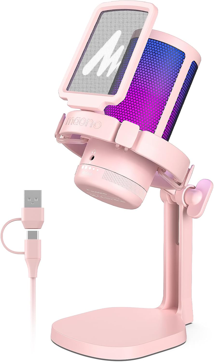 MAONO Gaming Microphone with Noise Cancellation for Streaming