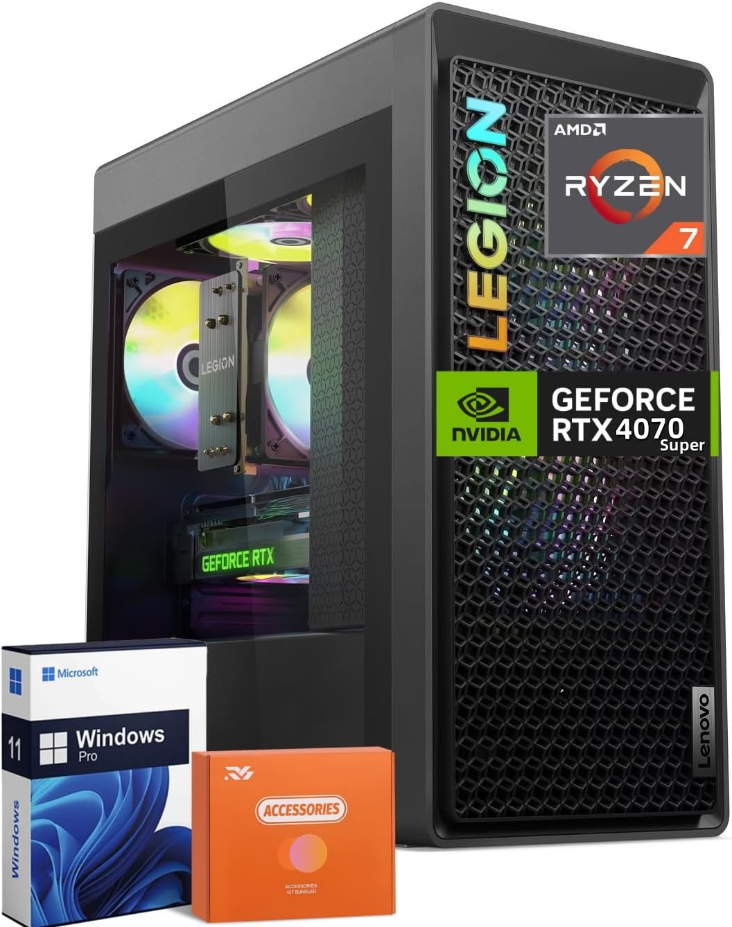 Lenovo Legion T5 Gen 8 Gaming Tower with Ryzen 7 and RTX 4070