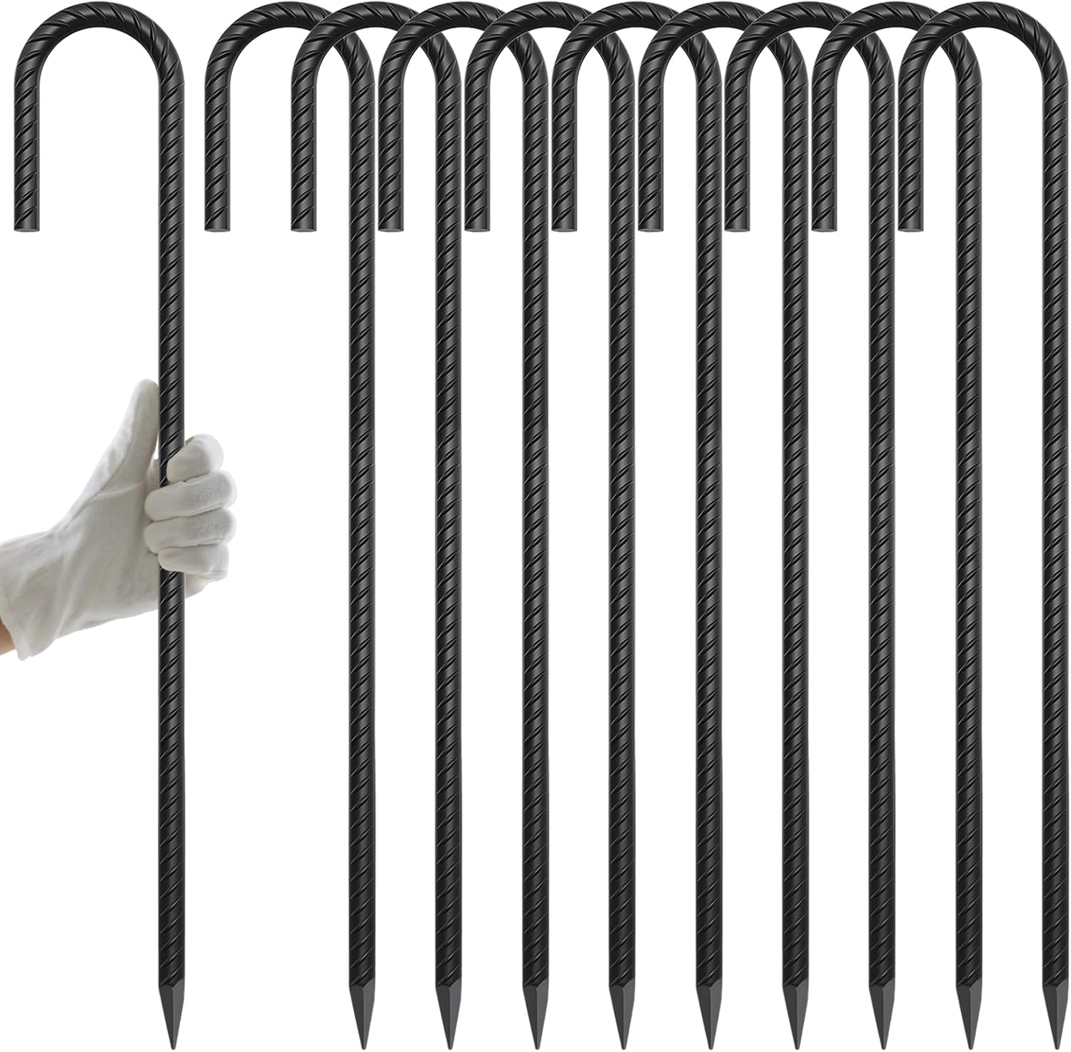 24 Inch Heavy Duty Rebar Ground Stakes for Secure Anchoring