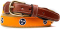 StadiumSpot Web Leather Mens Belt - Comfortable Game Day Fit Sports