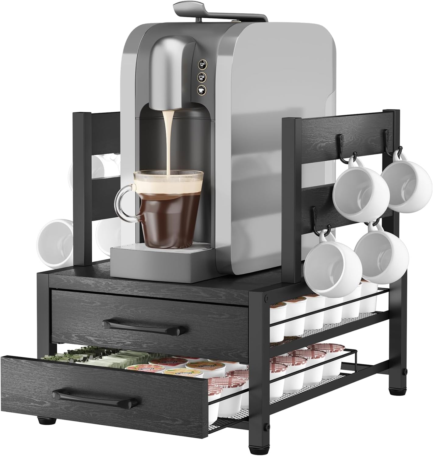 K Cup Holder Drawer - Durable Coffee Pod Organizer for Kitchen