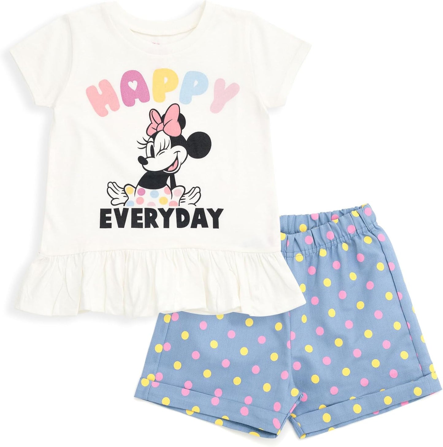 Minnie Mouse Rainbow Outfit Set for Kids 12M-14-16