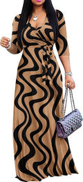 FANDEE Plus Size Maxi Dress for Women Casual Summer Sundress V-Neck It