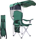 CozyBox Portable Folding Camping Chairs with Canopy Shade