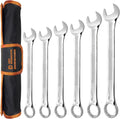 Large Wrench Set with Rolling Pouch SAE 6-Piece - Heavy Duty