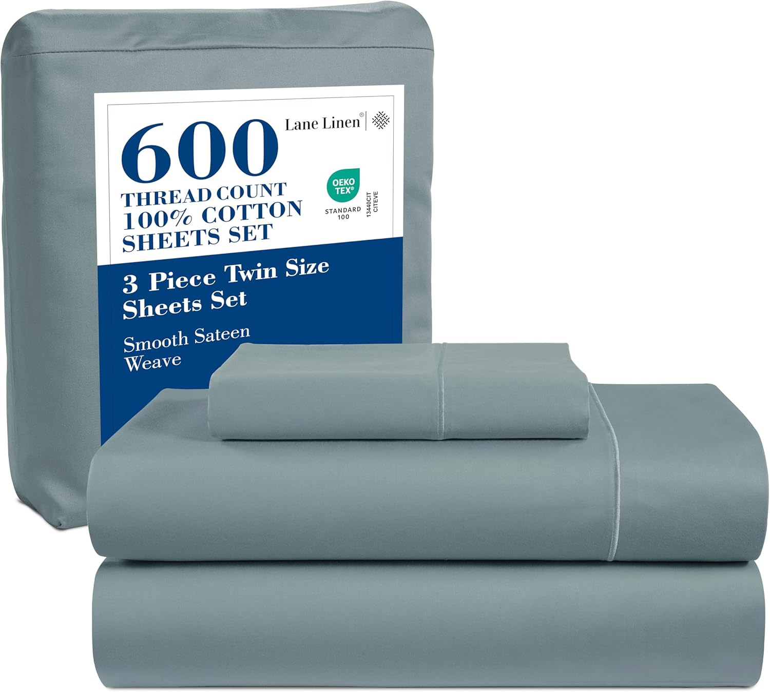 100% Cotton 600 TC Twin Bed Sheets Set - Ultra Soft Comfort