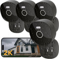 2K Security Camera Outdoor/Indoor - Color Night Vision & Siren