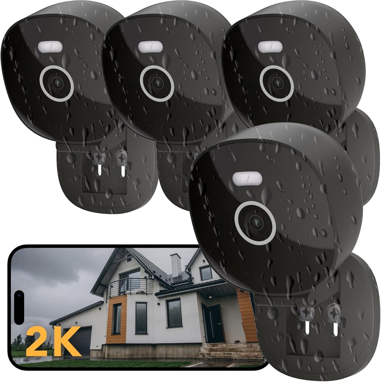 2K Security Camera for Home with Night Vision and Motion Alerts