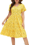 Women's Plus Size Tiered Babydoll Midi Dress - Flattering Summer Fit