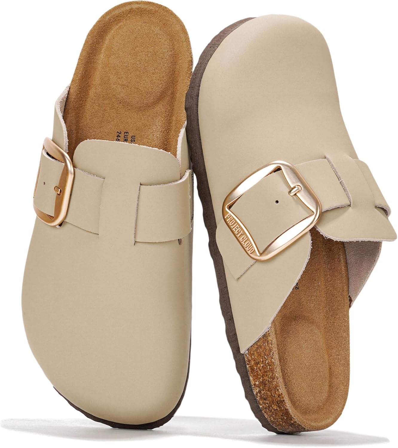 Project Cloud Genuine Leather Clogs for Women with Memory Foam