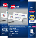 Avery Printable Tent Cards 2.5 in x 8.5 in - Embossed Border, 200 Pack
