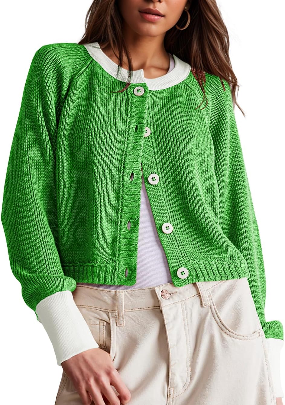 UNCLECAT Women's Cropped Cardigan Sweaters for Fall Fashion