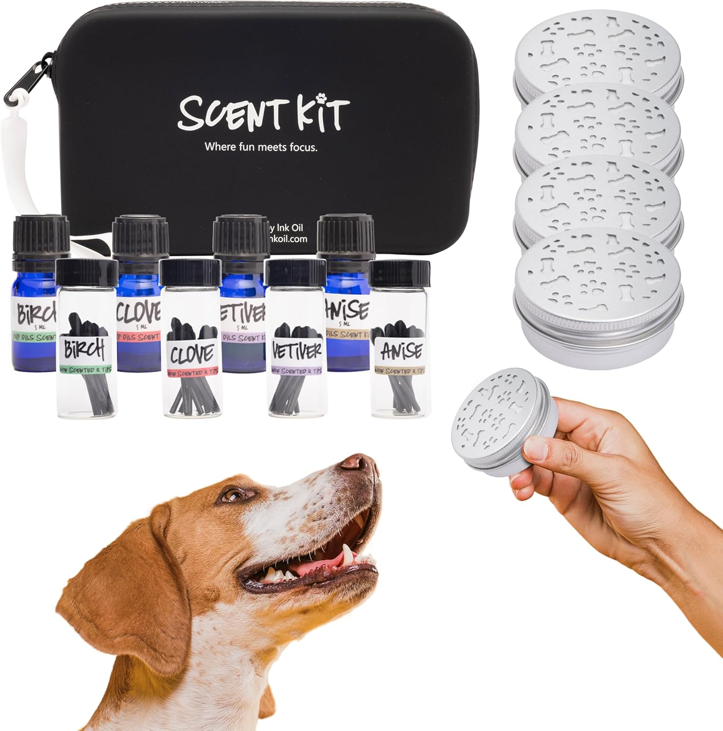 Pup Scent Work Starter Kit for Dog Scent Training - Essential Oils