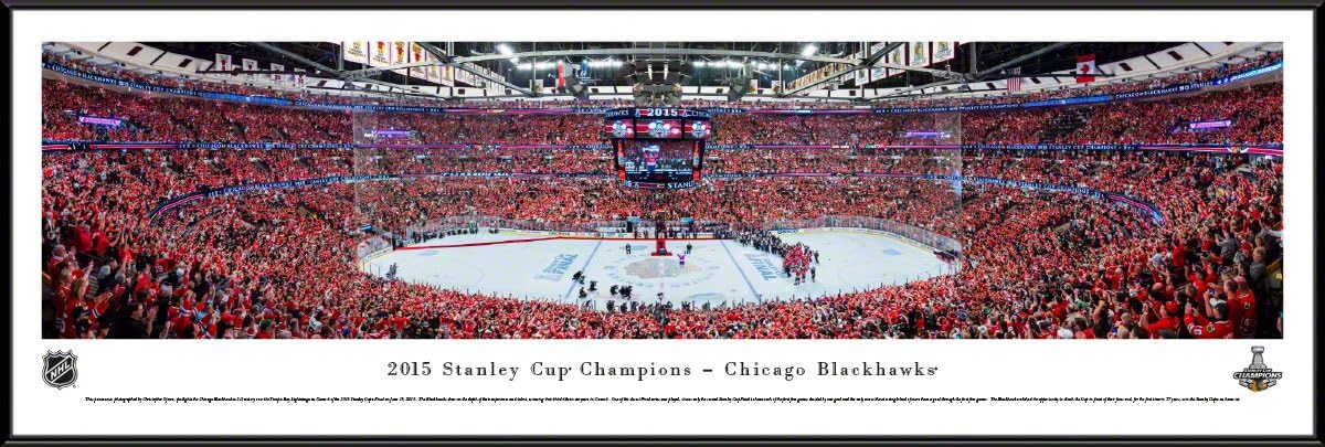 Chicago Blackhawks 2015 Stanley Cup Champions Panoramic Poster
