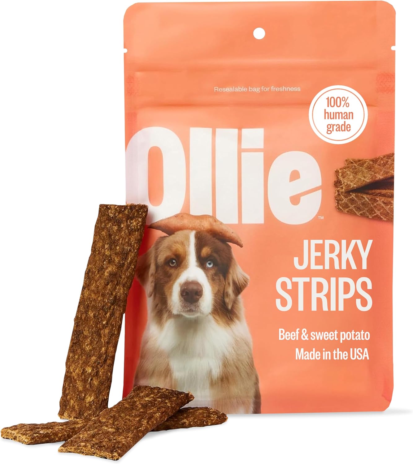 Ollie Beef & Sweet Potato Jerky Treats - All Natural Dog Treats