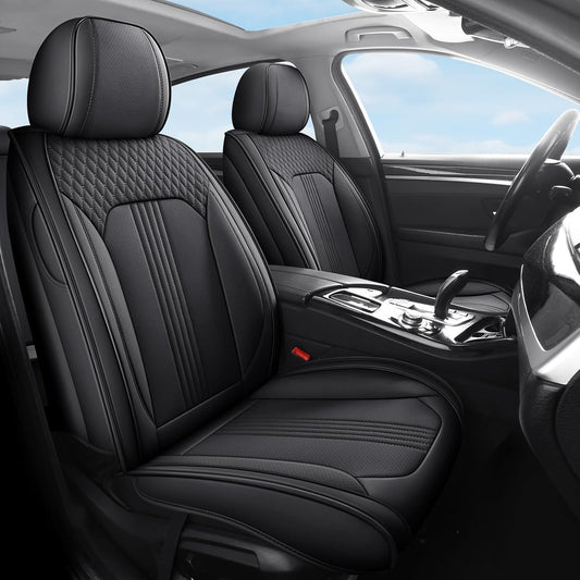 Leather Car Seat Covers for Front Seats - Universal Fit & Waterproof