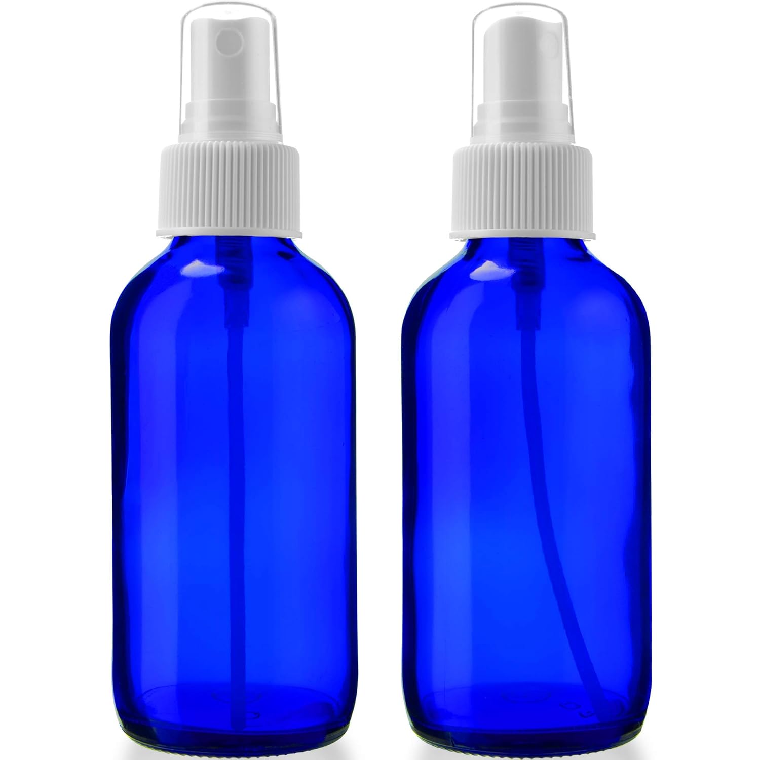 Sally's Organics 4oz Blue Glass Spray Bottles - Versatile Face & Cleaning Misters