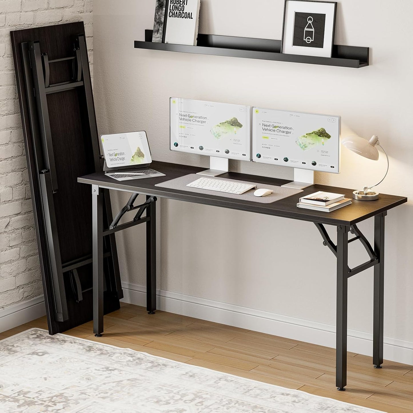 Frylr Small Folding Computer Desk for Compact Spaces and Study