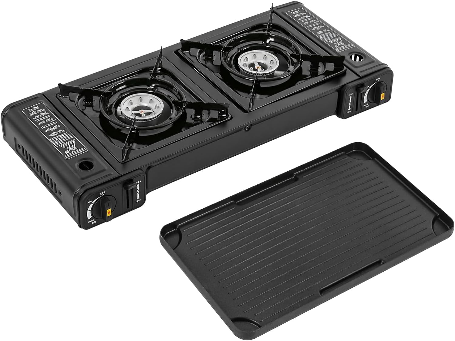 HuaShuani Double Burner Butane Stove Kit: Portable & Versatile
