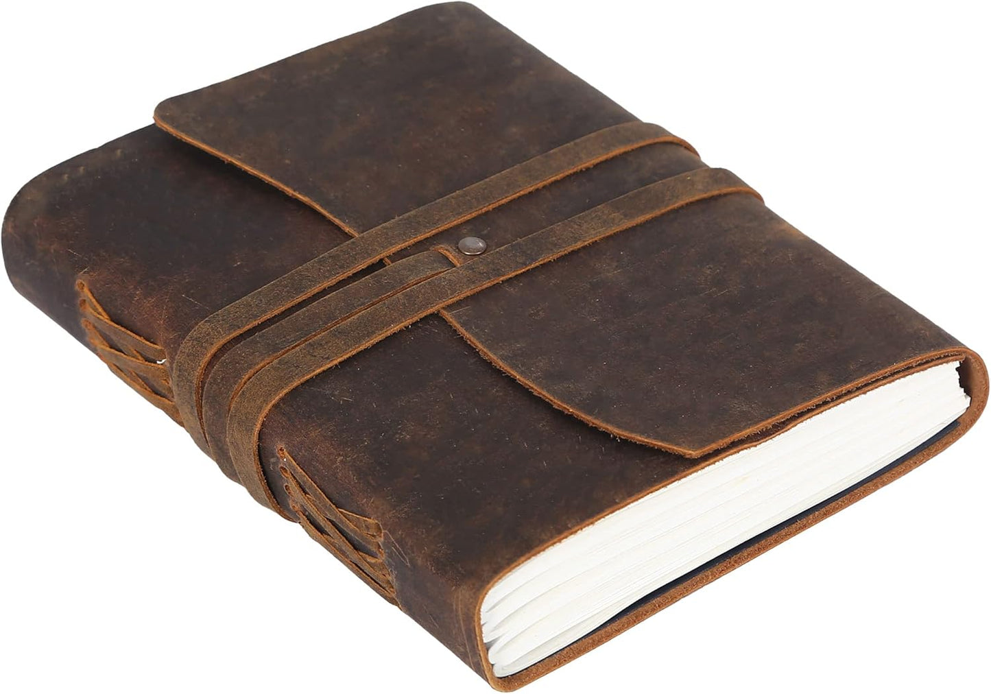 KomalC Leather Journal: Handmade Artistic Writing Pad