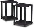 Furinno SIMPLISTIC Side Table Set of 2 - Compact 2-Tier End Tables