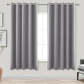 KOUFALL Grey Grommet Insulated Thermal Room Darkening Blackout