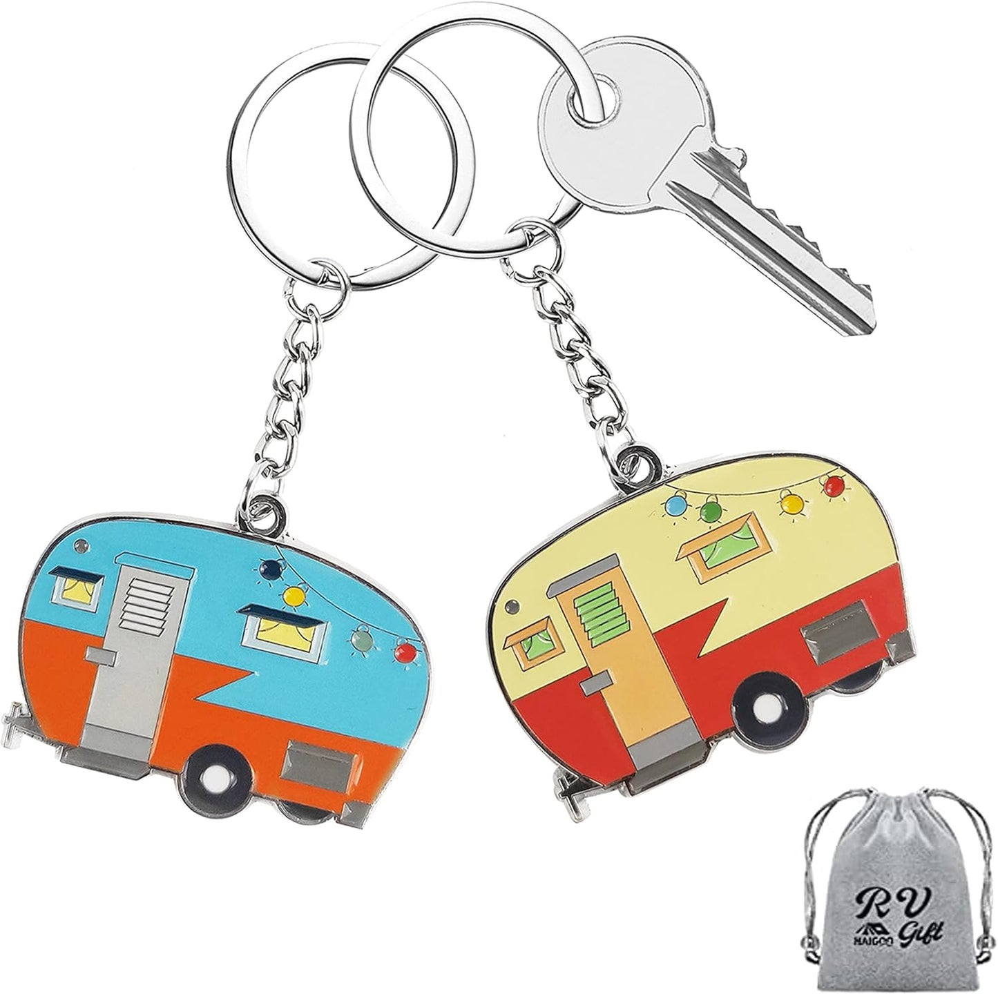 Happy Camper Couple Keychains by Haigoo - Adventure Ready