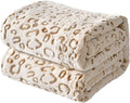 Flannel Fleece Throw Blanket 90x90 Leopard - Lightweight Cozy