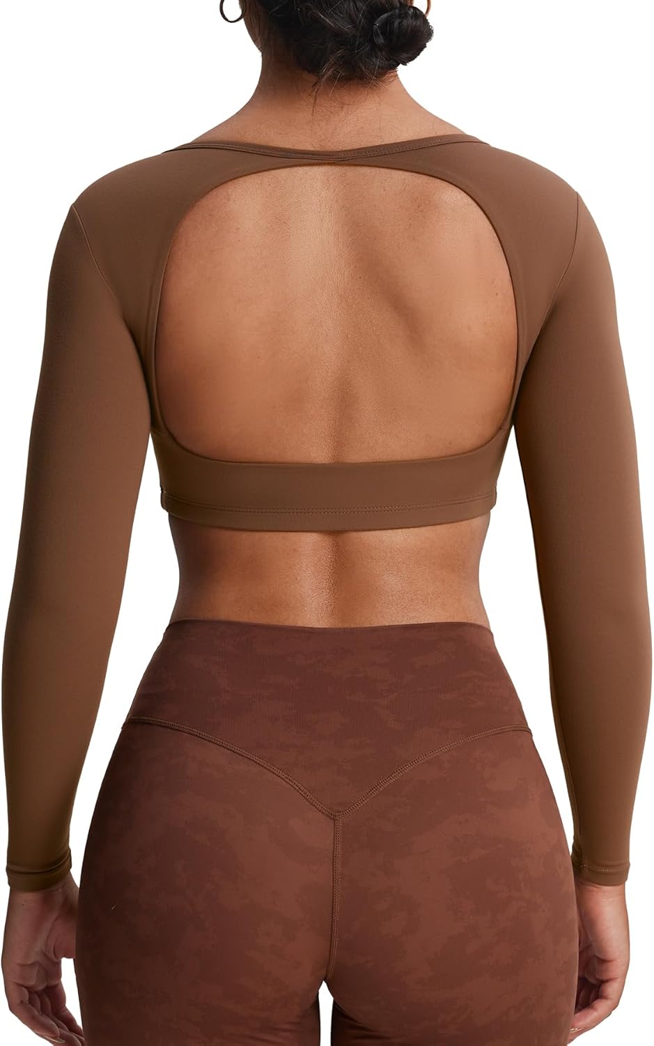 Aoxjox Long Sleeve Crop Tops for Women - Comfortable Workout Wear