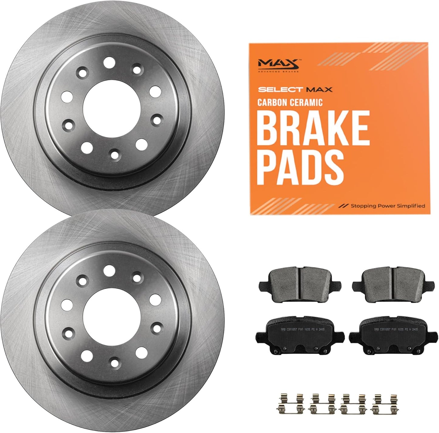 MAX Advanced Brakes Rear Brake Kit for Chevrolet Equinox & Terrain